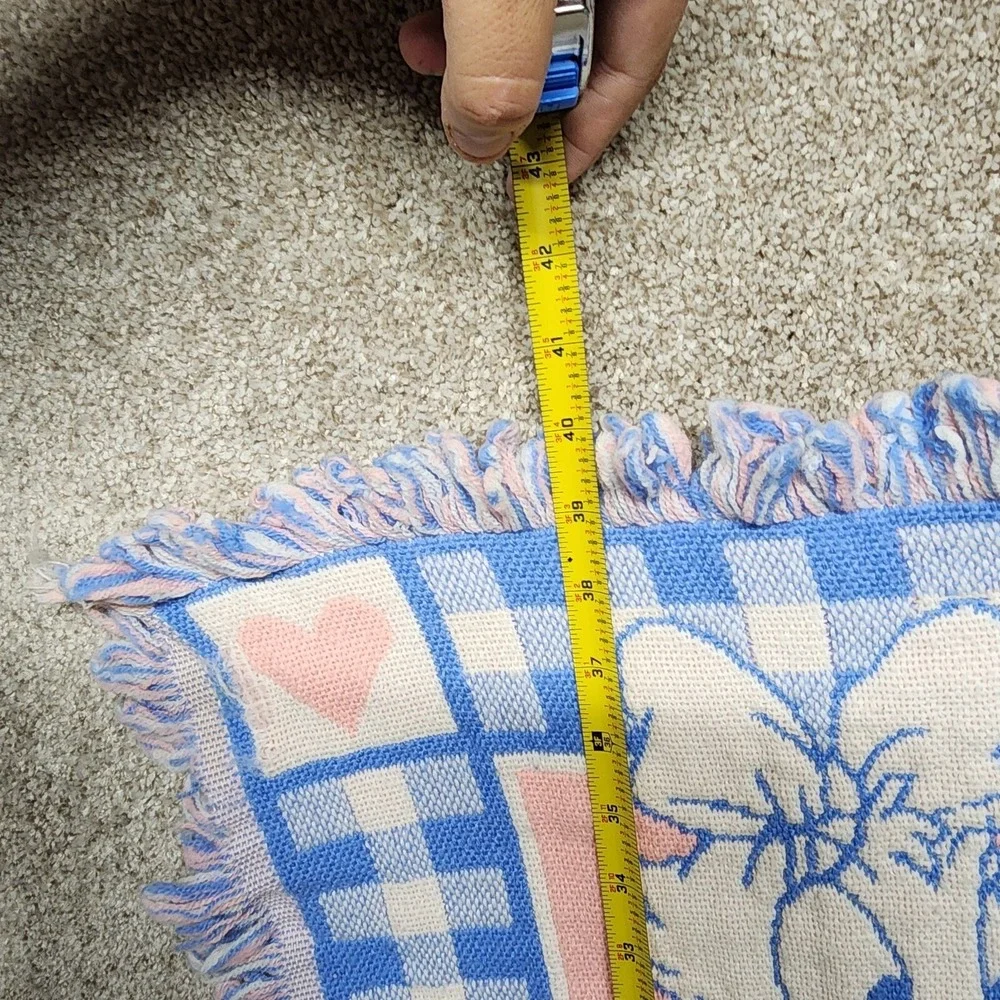 Avon 1994 Disney Babies Throw Blanket‎ Mickey Minnie Mouse Pink Blue Woven